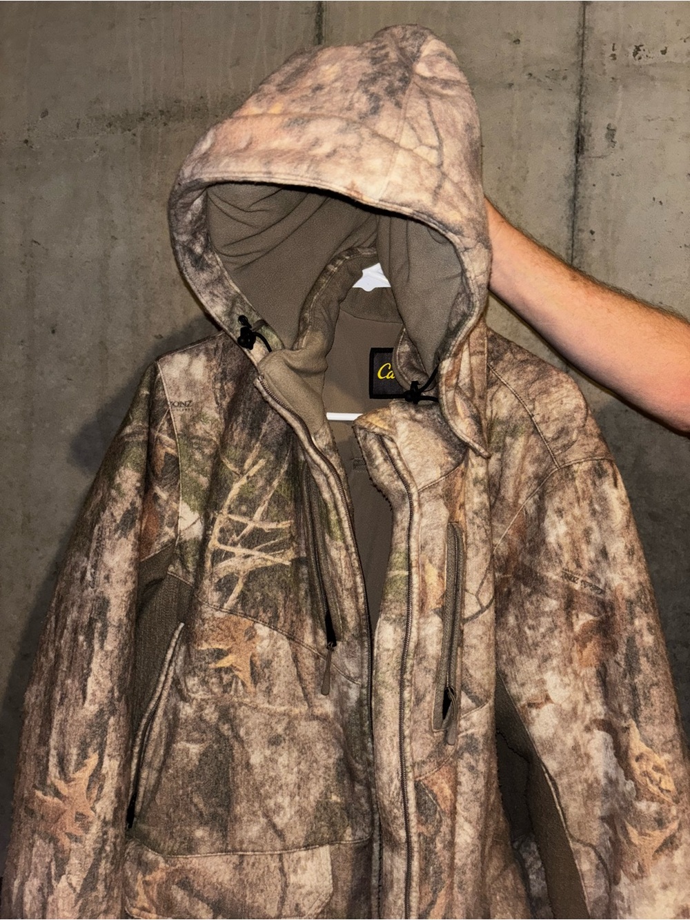 Wool Jacket Camouflage Hooded Jacket - Brown/Green